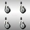Service Caster 4 Inch 316SS Black Polyurethane Swivel 1-1/4 Inch Expanding Stem Caster Set SCC SCC-SS316EX20S414-PPUB-BLK-114-4 - alternate 3